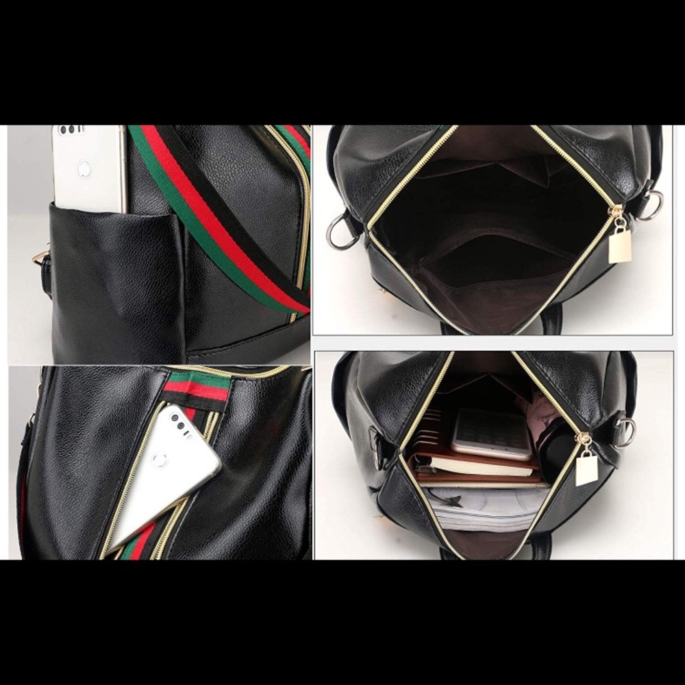 NWT Leather Waterproof Backpack Purse - Picture 5 of 5